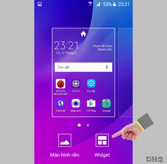 Chọn Widget